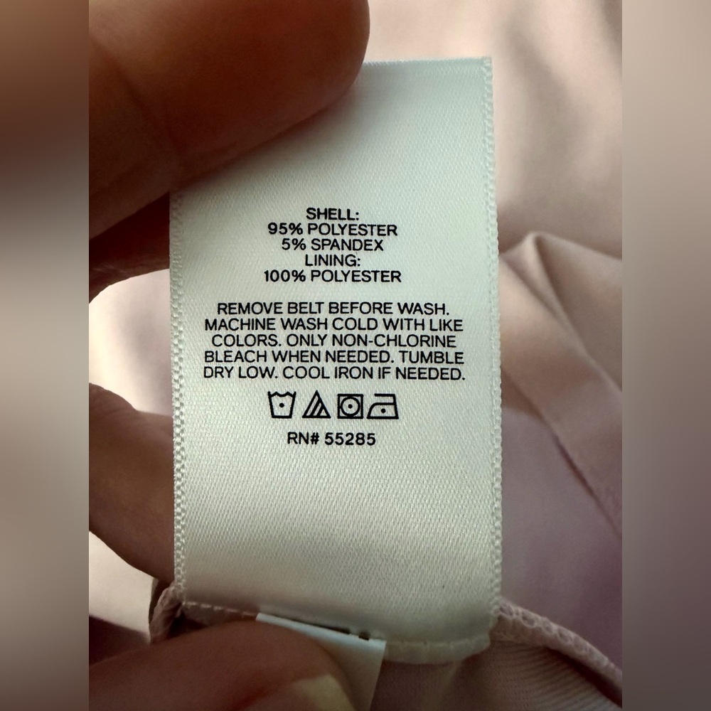 Express Dusty Blush Pink Belted Mock Neck Midi Dress NWT Medium (M) - Picture 10 of 10